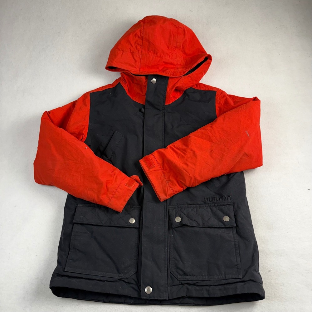 Burton Dryride Kids Small 7/8‎ The White Collection Snowboard Jacket Red Black